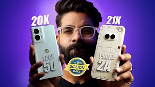 Best 5G Phone Under 25K ⚡ Moto Edge 50 Fusion Vs Nothing Phone 2A  flipkart BBD Sale offer [upl. by Mella]