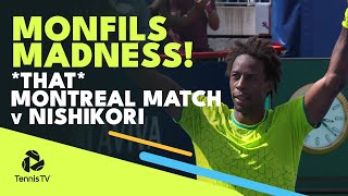 THOSE Match Point Saves Gael Monfils vs Kei Nishikori Extended Highlights  Montreal 2017 [upl. by Nivlad979]