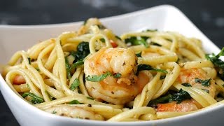 OnePot Lemon Garlic Shrimp Pasta [upl. by Vivian]