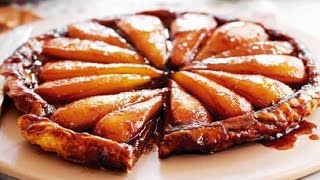 French Recipes  How To Make Homemade Pear tarte tatin [upl. by Schlenger905]