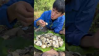 Survival Skills Papa skills with OYSTER bushcraft camping outdoors [upl. by Mariska]