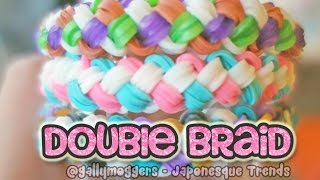 Rainbow Loom Tutorial Double Braid Bracelet with One Loom [upl. by Boser]