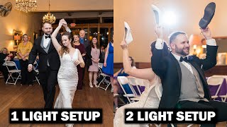 Flash Photography For Wedding Receptions 1 Light Setup VS 2 Light Setup [upl. by Atikaj567]