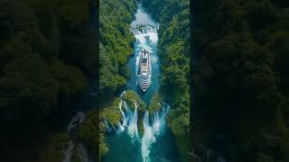 Cruise vs River Rapids A Wild Ride Over a Waterfall [upl. by Drareg]