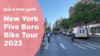 New York Five Boro Bike Tour 2023  EricsNewYork [upl. by Erialc]