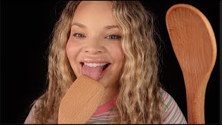 ASMR Eating Your Face With a Wooden Spoon tasty [upl. by Sateia]