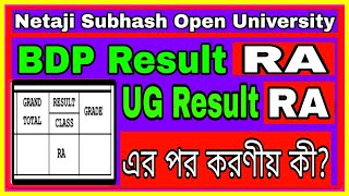 RA হওয়ার পর কী করনীয় NSOU BDP RA 2024 NSOU UG RA 2024 NSOU UG Result 2024 [upl. by Accber]