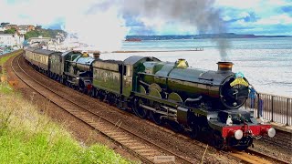 1Z20 GWR CASTLES 5043 amp 7029 WITH THE VINTAGE TRAINS quotMAYFLOWER PASS DAWLISH 8 EARLY ON 270924 [upl. by Marielle]