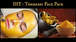 DIY Turmeric face pack for oily acne prone skin and skin brightening [upl. by Hareehahs241]