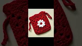 Crochet Potli bag  Easy Crochet drawstring bag crochet shorts youtubeshorts [upl. by Onivla]