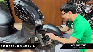 Tutorial de armado rápido de motocicleta 100 eléctrica CPX de Super Soco [upl. by Atin]