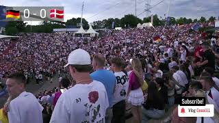 Germany 20 Denmark Uefa Euro2024 Live Fans Reaction celebrate in Gelsenkirchen [upl. by Socram]