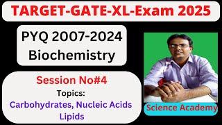 PYQ GATE 20072024 Years on GATEXL Biochemistry S4 Topic Carbohydrates Nucleic Acids and Lipids [upl. by Anil]