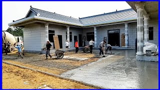 Skilled workers build new chinese style house and large garden [upl. by Ahseek]