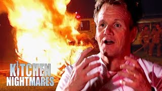 Gordon Sets Fire to the Restaurant  Kitchen Nightmares [upl. by Georgianne]