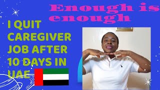 why I quit caregiver job in Abu Dhabi UAE I quit my job caregiver dubai unitedarabemirates [upl. by Hali]