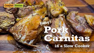 Easy Slow Cooker Pork Carnitas Recipe  Tender amp Juicy [upl. by Carnahan189]