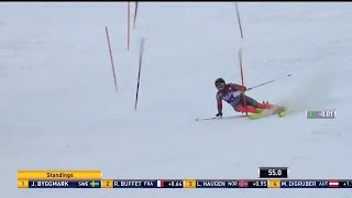 Tim Kelley  Slalom Run 2  Wengen 2016 [upl. by Demetra]