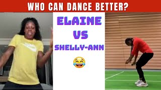 Elaine Thompson Herah VS Shelly Ann Fraser Pryce NOT RACING Today Who Can Dance Better [upl. by Menell]