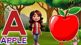 A for apple b for ball video  a for apple song  abcd abc songs for children  abcde chunutv2 [upl. by Edette]