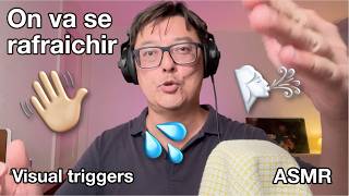 ASMR  Balayer la chaleur et la fatigue bruit deau visual triggers [upl. by Auhsaj]