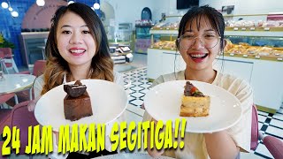 24 JAM MAKAN MAKANAN BENTUK SEGITIGA KOK GINI MAKANANNYA [upl. by Brothers]