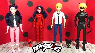 Miraculous Ladybug 💖Chat Noir 💖Marinette 💖Adrien 💖Unboxing Poupées Jouets [upl. by Suillenroc]