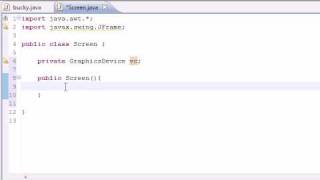 Java Game Development  3  Creating a Screen for Games [upl. by Aciretal]