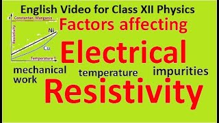 Factors affecting electrical Resistivity Mechanical work Temperature Impurities TCR numerical [upl. by Mohamed]