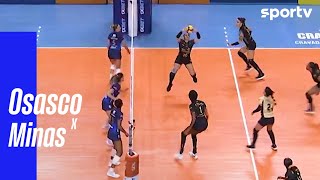 OSASCO 3 X 1 MINAS MELHORES MOMENTOS  SUPERLIGA FEMININA DE VÔLEI  sportv [upl. by Aisya]