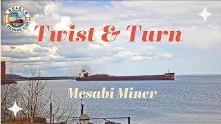 quotTwist amp Turnquot Mesabi Miner arrived in Silver Bay 04112024 [upl. by Neetsyrk]