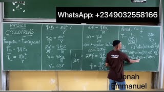 Cyclotron and Cyclotron Frequency Meaning Formula derivation and Examples magnetism cyclotron [upl. by Anaya]