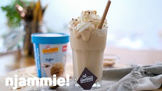 IJskoffie met Koffieijs en Kokos Recept  njammie [upl. by Anissej]