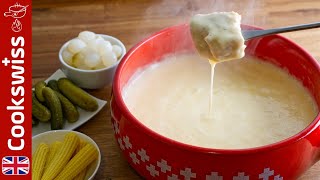 Swiss Cheese Fondue Recipe  made with two types of cheese [upl. by Rora]