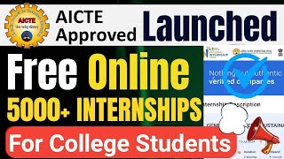 OPPO amp AICTE Launched 5000 Online Internships for College Students  Free Certificate Stipend [upl. by Fredelia]