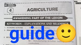 8th class Social Studies 4th lesson agriculture lesson question and answers workbook [upl. by Currie83]