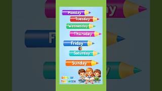 Learn Sunday Monday Tuesday  7 days of week nurseryrhymes staylittlechannel kindergarten [upl. by Aneleve]