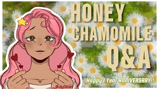 Honey Chamomile ASMR  Happy 1 Year Anniversary QampA [upl. by Akeylah285]