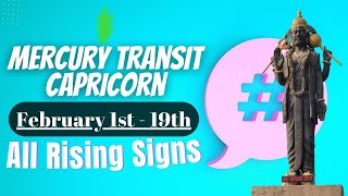 Mercury transit Capricorn on February 1st  All Rising Signs [upl. by Ahsaercal]