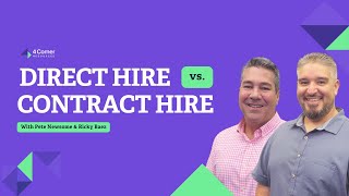 Pros and Cons of ContractToHire and Direct Hire Placement [upl. by Nahsaj]