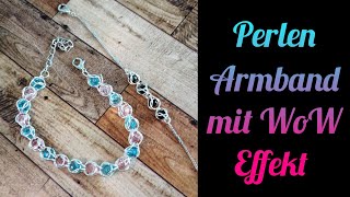 Armband mit WoW Effekt selber machen Diy Schmuck Anleitung  Perlenarmband aus Draht [upl. by Berger771]