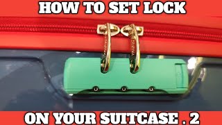 How To Set Lock  On Your Suitcase2  Combination Number Lock howtosetlock [upl. by Anette179]