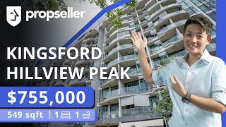 A Stylish Gem Near Hillview MRT 1BR Unit  Kingsford Hillview Peak  Propseller Property Tours [upl. by Hteb]