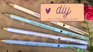 ♥ Diy lápis personalizado para os clientes mimo [upl. by Adnawaj]