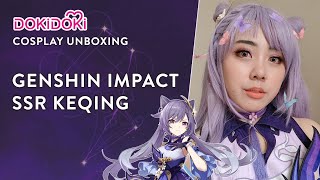 Dokidoki SSR Keqing Cosplay  Unboxing amp Tryon Review [upl. by Shulamith434]