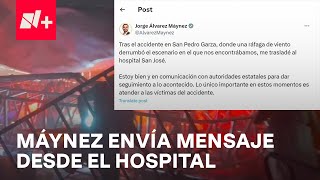 Máynez en el hospital tras desplome de templete en evento de campaña  En Una Hora [upl. by Duquette]