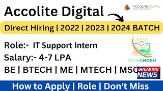 Accolite Digital Off Campus Drive freshers 2023 2024  How to Apply  47 LPA Salary  Apply Now [upl. by Neelrahc317]