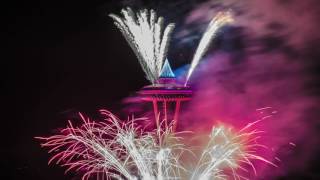 Do206 2017 NYE Space Needle Fireworks [upl. by Godding]