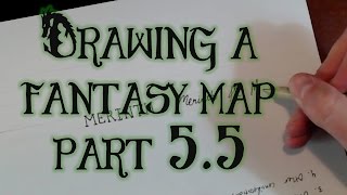 Drawing a Fantasy Map part 55  Lettering [upl. by Nohsed]