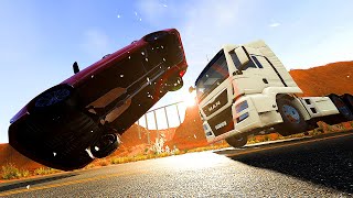 BeamNG Drive  Overtakes and Car Crashes 4 [upl. by Suirad633]